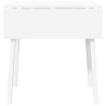 Mesa de comedor de madera maciza de caucho blanco 5
