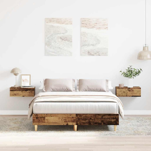 Estructura de cama sin colchón madera vieja 120x190 cm madera Estructura de cama sin colchón madera vieja 120x190 cm madera D