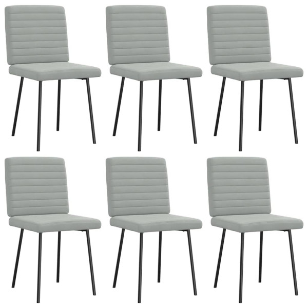 Sillas de comedor giratorias 6 uds terciopelo gris claro Sillas de comedor giratorias 6 uds terciopelo gris claro D