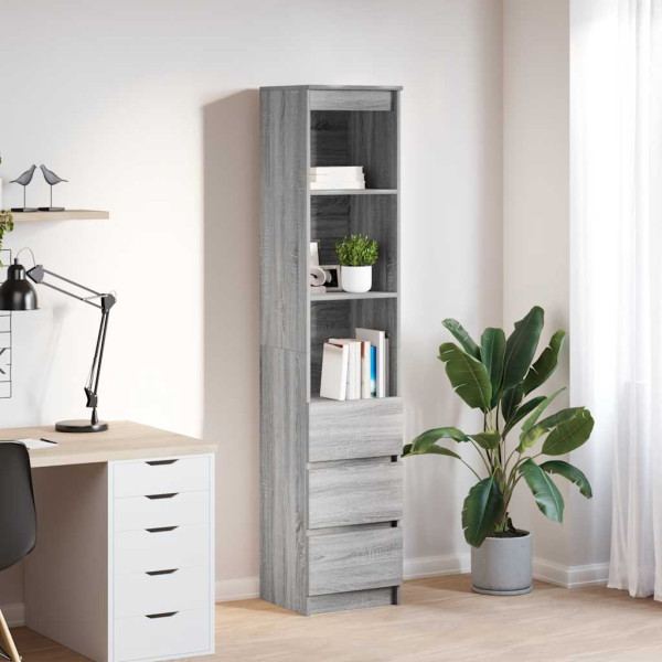 Aparador gris Sonoma 37.5x35x180 cm Madera de ingeniería D