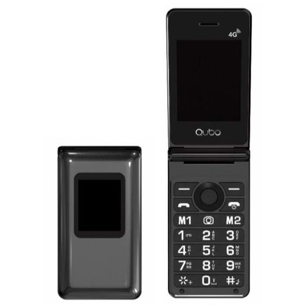 Teléfono móvil qubo x-28 4g para personas mayores/ negro D