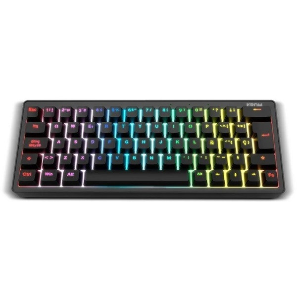 Teclado gaming mecánico krom kreator/ negro D