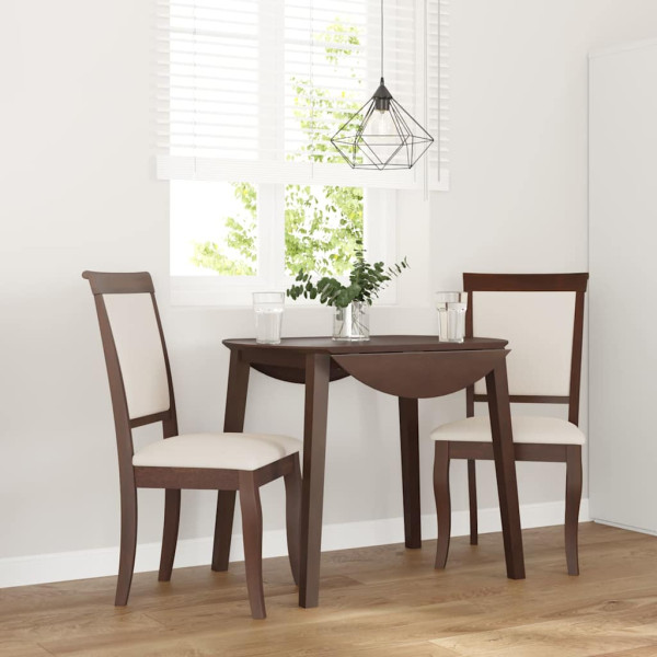 Sillas de comedor con cojines 2 uds madera maciza marrón caucho Sillas de comedor con cojines 2 uds madera maciza marrón caucho D