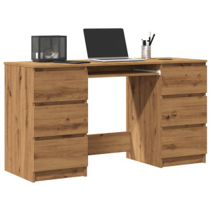 Escritorio madera de ingeniería roble artisan 140x50x77 cm D