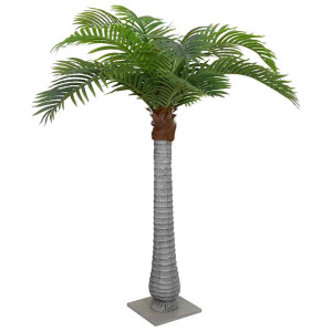 Palmera artificial con 15 hojas verde 200 cm D