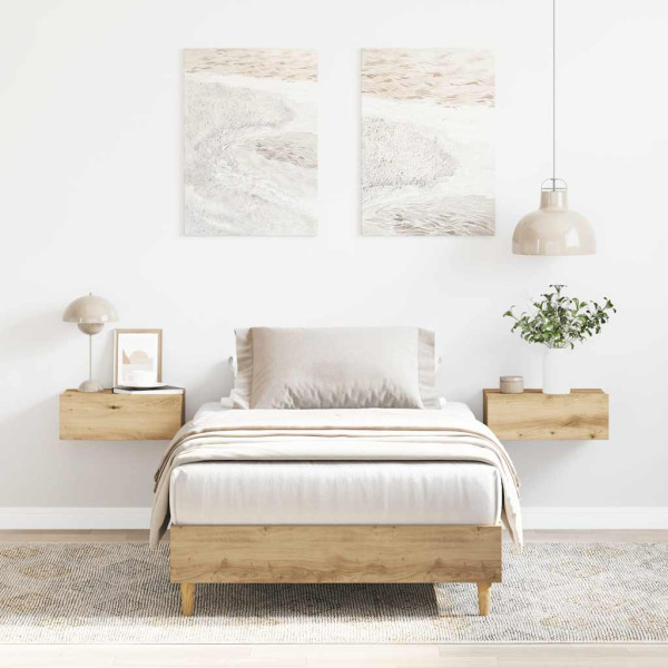 Estructura de cama sin colchón roble artesanal 75x190 cm madera Estructura de cama sin colchón roble artesanal 75x190 cm madera D