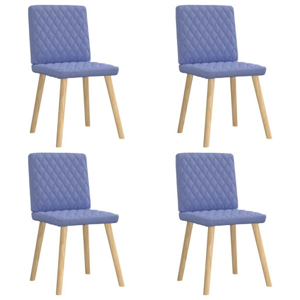 Sillas de comedor 4 uds tela azul jeans Sillas de comedor 4 uds tela azul jeans D