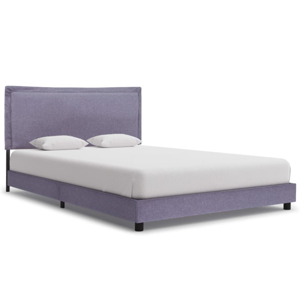 Estructura de cama sin colchón de tela gris claro 135x190 cm Estructura de cama sin colchón de tela gris claro 135x190 cm D