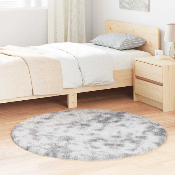 Alfombra de pelo largo NAVARRA gris claro 120x120 cm poliéster D