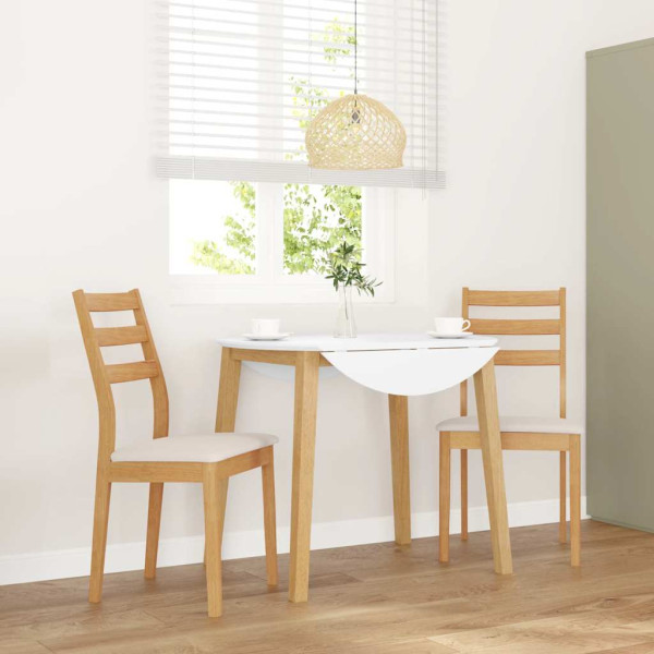 Sillas de comedor con cojines 2uds madera maciza natural caucho Sillas de comedor con cojines 2uds madera maciza natural caucho D
