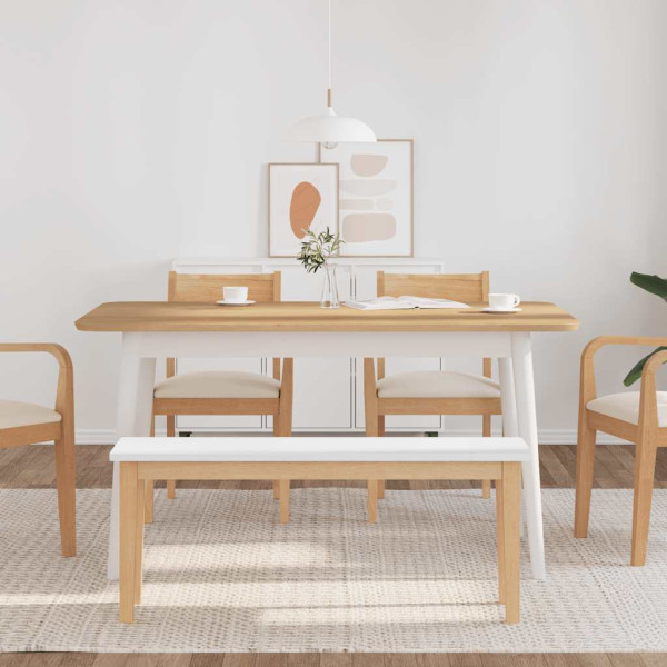 Banco 110 cm Madera Maciza Caucho M 3