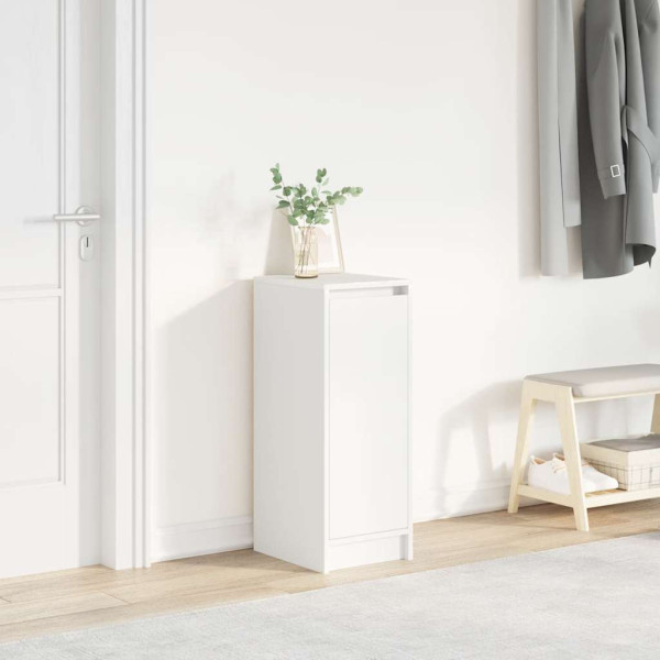 Zapatero blanco 29.5x34x76 cm madera de ingeniería Zapatero blanco 29.5x34x76 cm madera de ingeniería D