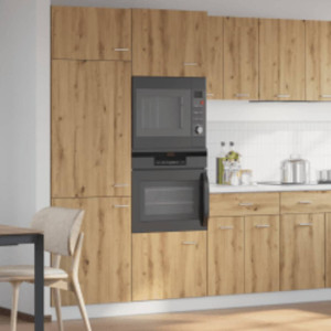 Armario microondas madera ingeniería roble artisan 60x57x207 cm D