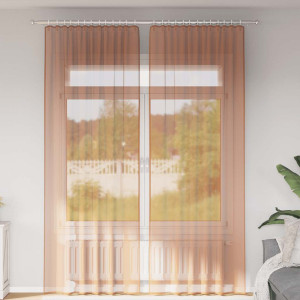 Cortinas de vedação com 2 uds terracotta 140x260 cm D