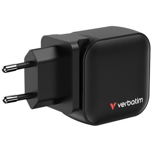 Cargador de Pared Universal Verbatim Mini GaN Wall Charger negro D