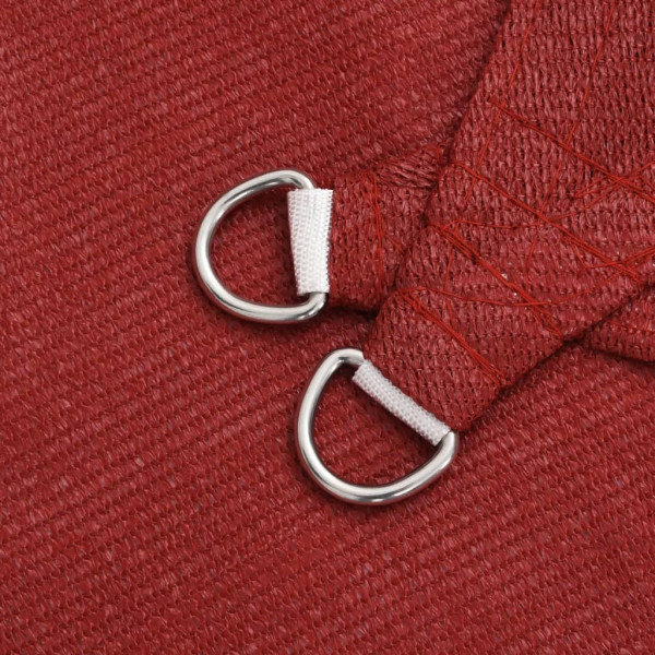 Para-sol estilo vela 160 g/m² 6x6 m PEAD vermelho M 5