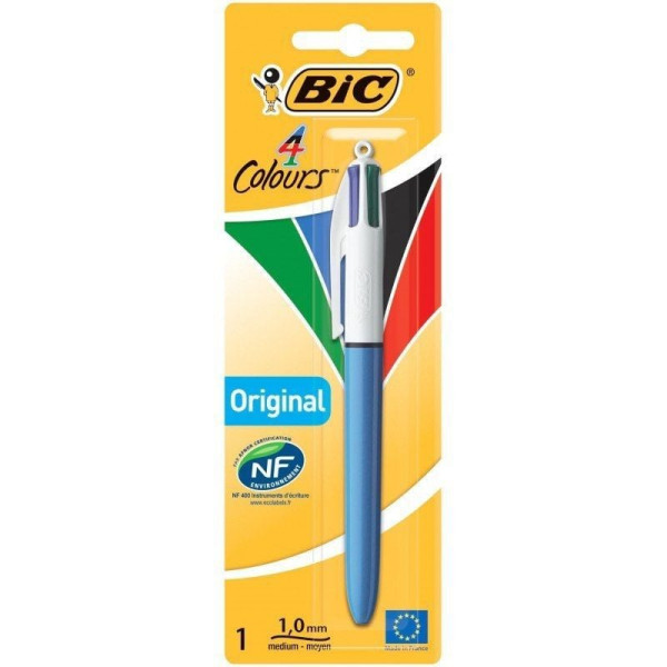 Bolígrafo de tinta de aceite retráctil bic 4 colours D