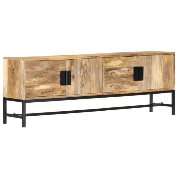 Mueble para TV de madera maciza de mango 140x30x50 cm D