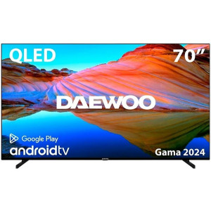 Smart TV DAEWOO 70" 4K UHD QLED 70DM73QA negro D