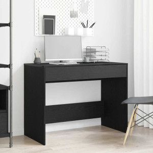 Escritorio roble negro 101x50x76.5 cm madera de ingeniería D