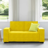 Sofá de 2 plazas terciopelo amarillo 120 cm 3