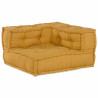 Puf modular de tela amarillo 140x70x36 3