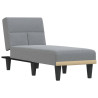 Chaise longue tecido cinzento-claro 2