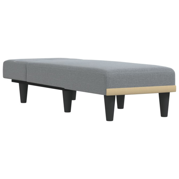 Chaise longue tecido cinzento-claro M 3