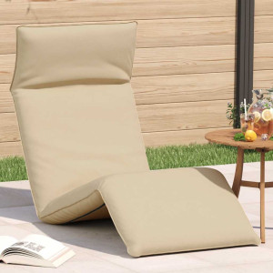 Tumbona plegable beige 175x54x8.5 cm Tejido Oxford D