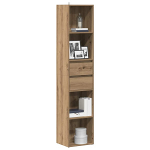 Estantería de madera de ingeniería roble artisan 36x30x171 cm D