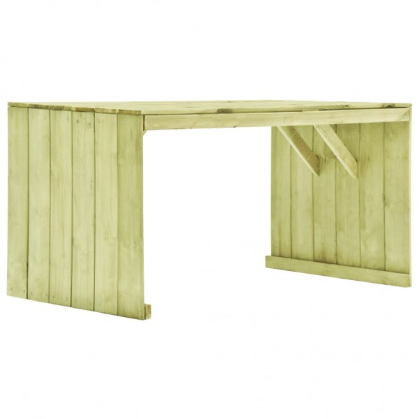 Mesa de jardim madeira de pinho impregnada 150x87x80 cm D