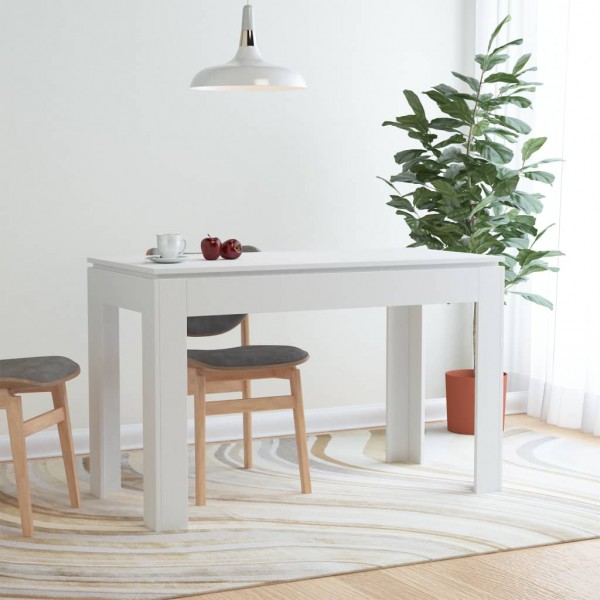 Mesa de comedor de madera contrachapada blanco 120x60x76 cm D