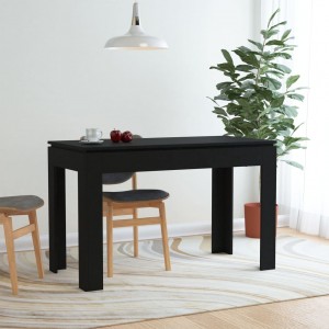 Mesa de jantar de madeira de contraplacado preto 120x60x76 cm D