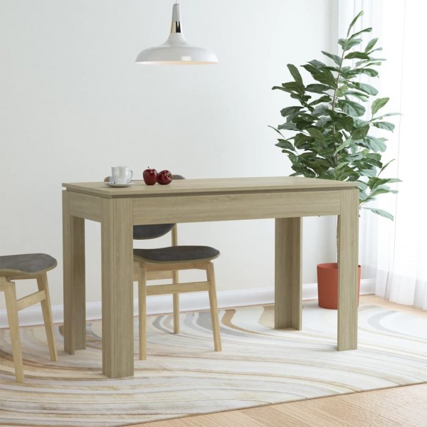 Mesa de jantar madeira revestida de carvalho Sonoma 120x60x76cm D