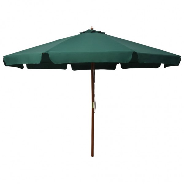 Guarda-chuva de madeira verde de 330 cm D