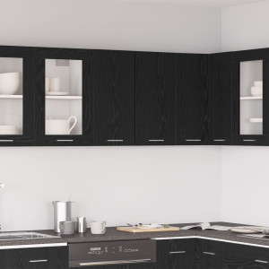 Gabinete Colgante de Roble Negro  60x31x60 cm Hecho de Madera Elaborada D