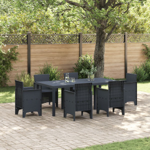 Mesa de Jardín  Antracita 200x100x73 cm de Polirratán D