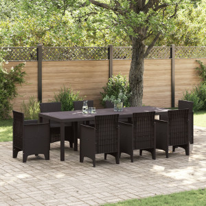 Mesa de Jardín  Marrón 250x100x73 cm de Rattan Sintético D