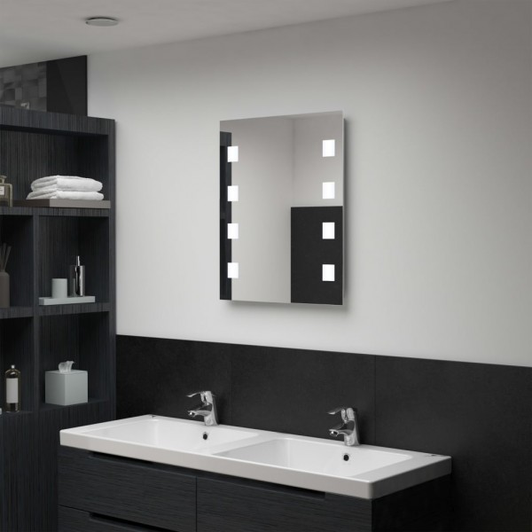 Espejo de pared de baño con LED 50x60 cm D