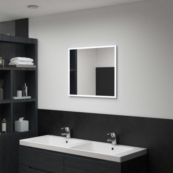 Espelho de parede de banheiro com LED 60x50 cm D