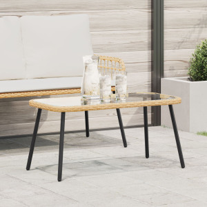 Mesa de Café  Natural 90x45x42 cm de Poliratán D