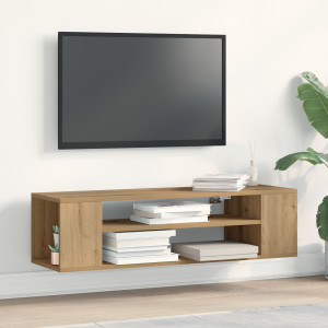 Mueble de TV de Pared  en Roble Artisan de 100x30x26.5 cm D