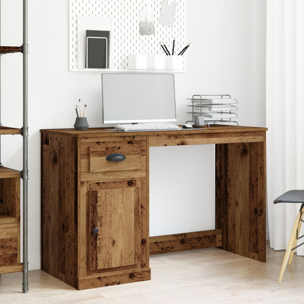 Escritorio con Almacenamiento de Madera Vieja 50x115x75 cm de Madera Ingenierizada Escritorio con Almacenamiento de Madera Vieja 50x115x75 cm de Madera Ingenierizada D