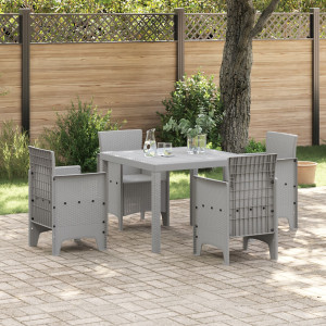 Mesa al Aire Libre Gris Claro Plástico Estándar Duradera D