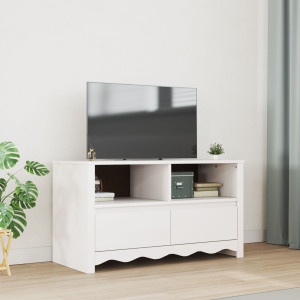 mueble para TV  DRAMMEN Blanco 99x43x55 cm de Madera Sólida de Pino D