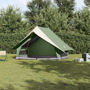 Tienda de Camping A-Frame para 5 Personas Verde Impermeable D