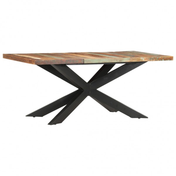 Mesa de comedor de madera maciza reciclada 180x90x76 cm D