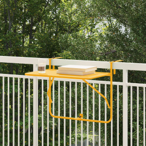 Mesa Colgante Plegable Amarilla de Acero  60x40 cm D
