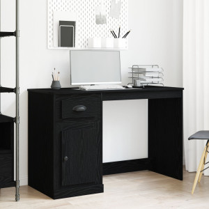 Escritorio  con almacenamiento roble negro 50x115x75 cm madera aglomerada D