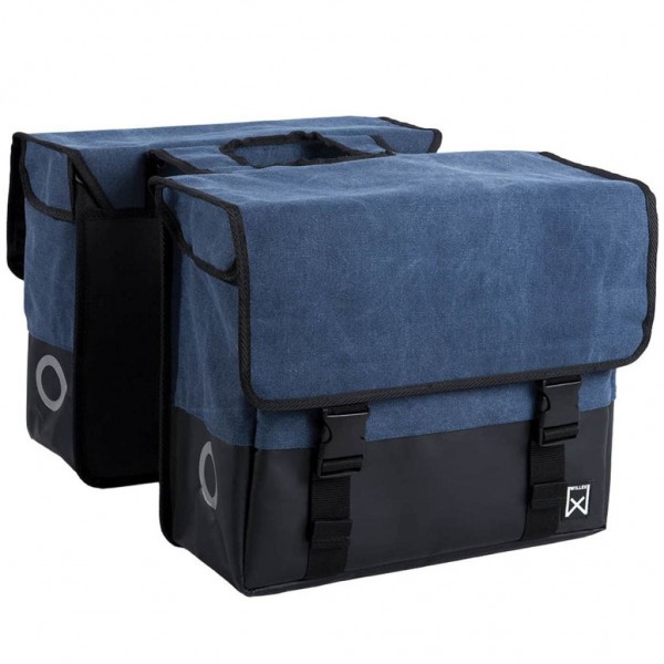 Willex Alforjas para bicicleta 40 L azul y negro mate Willex Alforjas para bicicleta 40 L azul y negro mate D